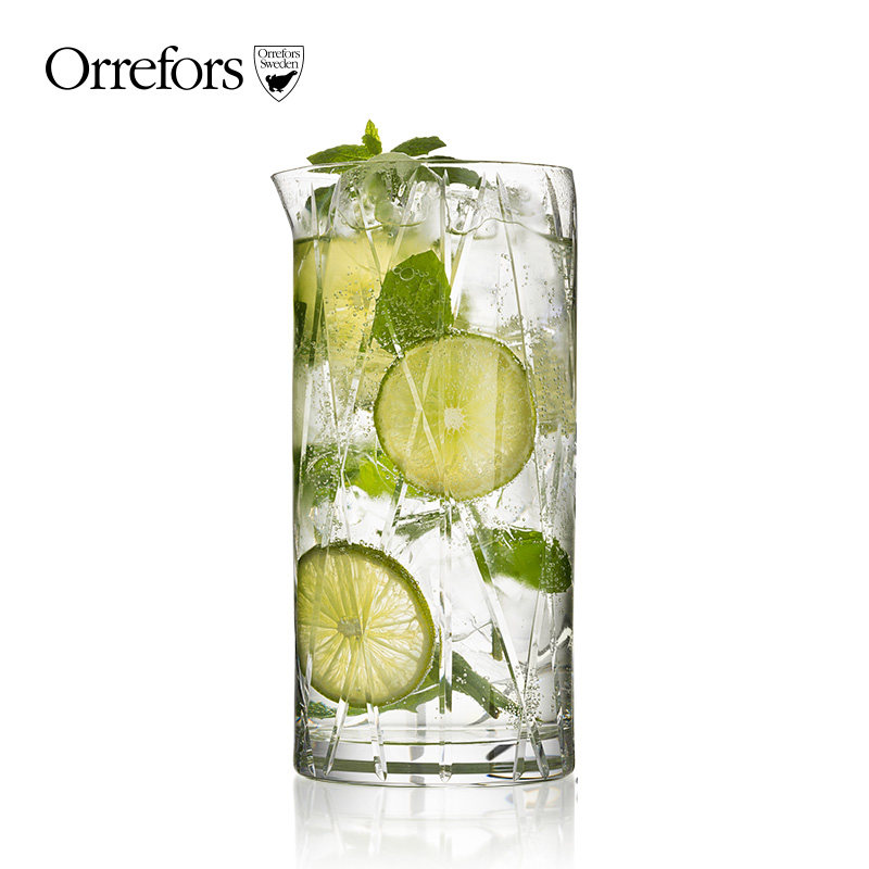 Orrefors瑞典进口水晶玻璃酒杯CITY鸡尾酒调酒壶混合杯小家用酒具