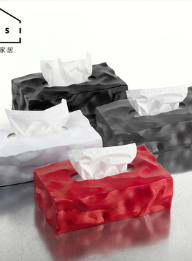 丹麦原装进口Essey Wipy创意褶皱无底纸巾盒大号塑料餐巾纸抽纸盒