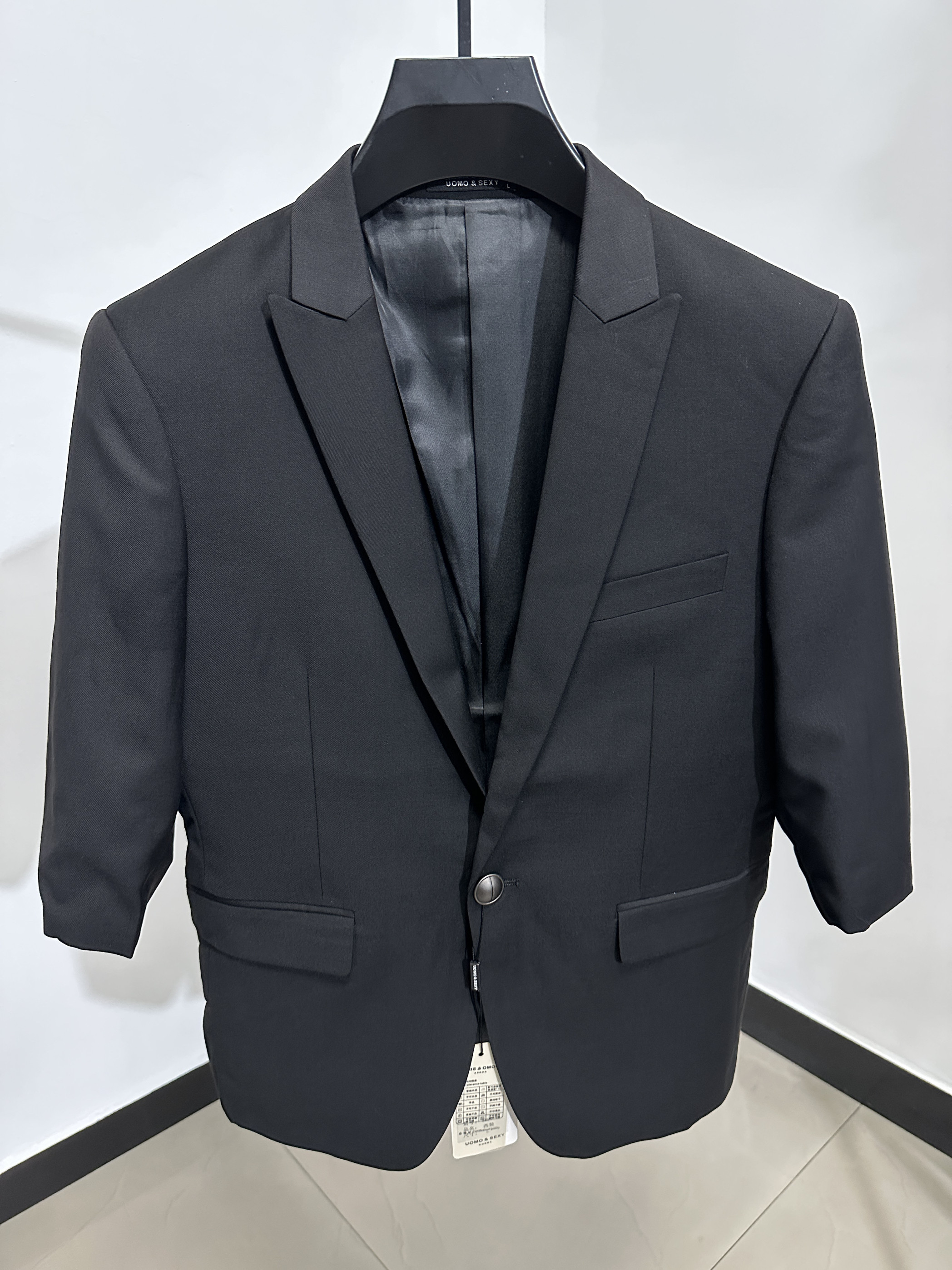 断码特价春秋季小西装男士短袖韩版修身单西服潮流中袖七分袖外套