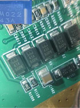 43A 汽车电脑板TVS单向保护二极管P6SMB43AT3 43V DO-214AA 全新