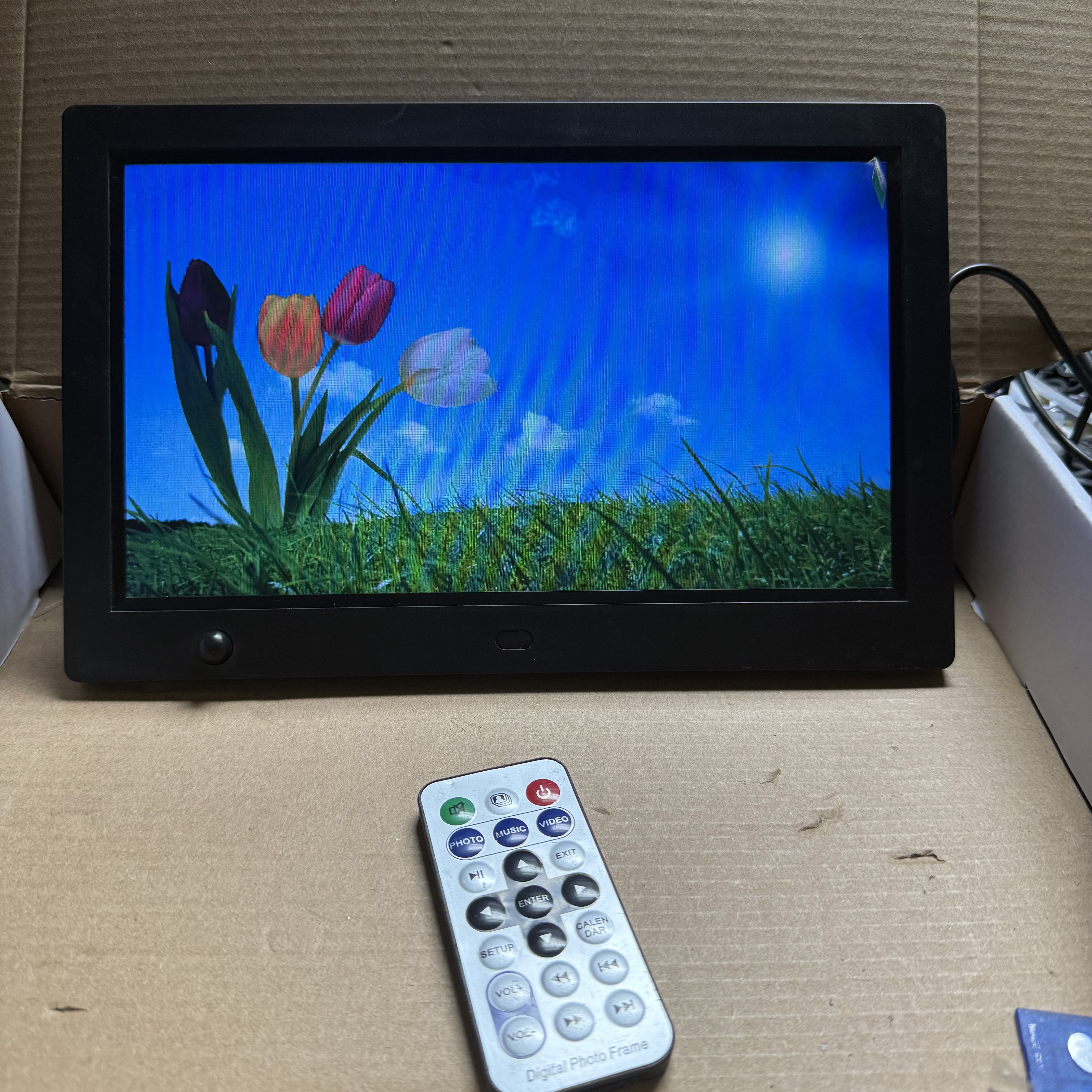 10寸超薄数码相框电子相册架视频广告机播放器多功能清货一个