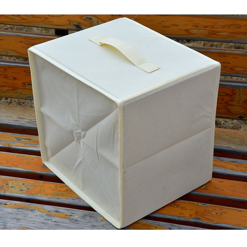 26 25 22CM 纯色无盖方形储物盒 抽屉收纳箱小号 杂物筐家具