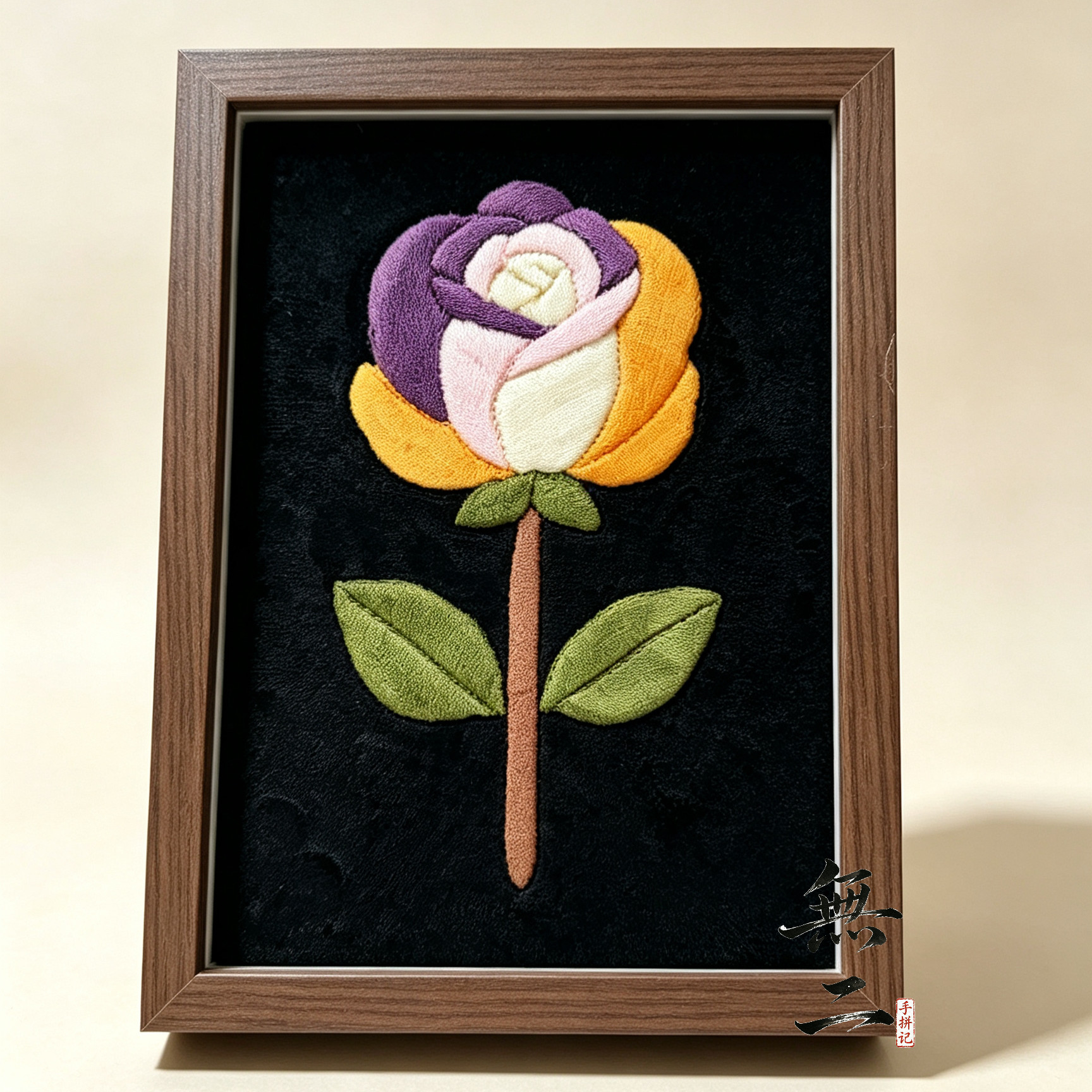 布嵌画拼贴布画花卉材料布艺DIY