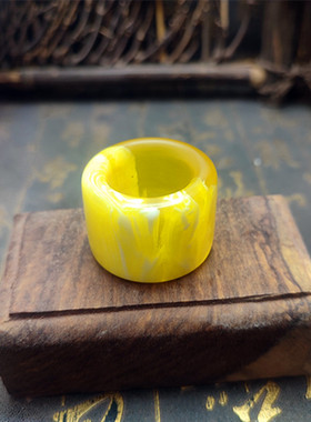 琥珀扳指AKU蜜蜡个性民族风男女