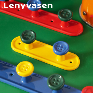 LENYVASEN 纽扣墙上挂钩创意陶瓷入户玄关门后衣帽挂衣粘钩免打孔