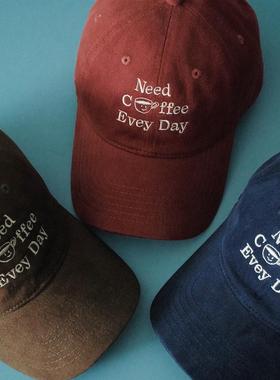 野菓WildeFrüchte.2024秋冬“需要咖啡”系列美式复古百搭棒球帽