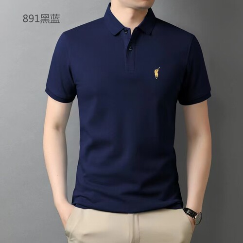 尊勝专柜正品2025新品POLO商务休闲纯色短袖翻领棉质t恤