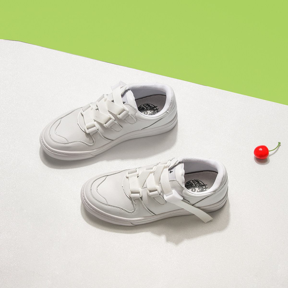 Makingarocket2019 New Korean ins student genuine leather White shoes skate shoes Casual shoes Women's shoesin the Women's Shoes, Low shoes  category - from Buy2taobao.com to provide professional Taobao agent buy service