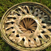 贵州省全竹纯手工竹编盖鱼篓 泥鳅黄鳝收纳筐舞蹈影视道具竹制品