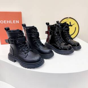 2025秋季上新女童马丁靴时尚潮款中大童短款皮靴小公主短靴