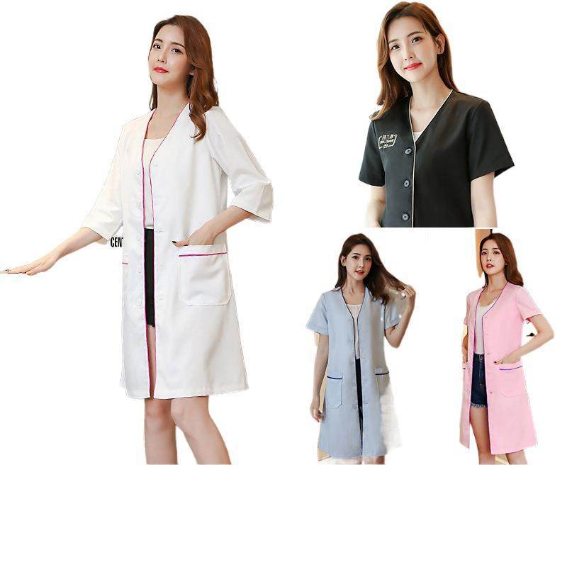 韩版美容院美容师纹绣微整皮肤管理工作服女高端新款秋冬装白大褂