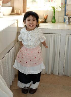 儿童夏季舒适柔软亲肤法式碎花衬衫女童高级感设计感小众短袖上衣