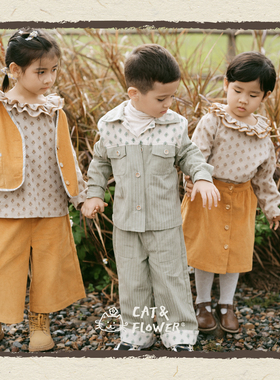 Cat&Flower户外休闲田园秋冬季纯棉舒适保暖时尚个性帅气男女套装