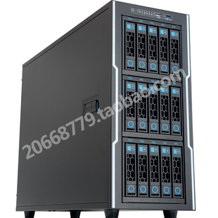 臻龙全塔式 服务器机箱15盘位硬盘热插拔SATA3背板X99双路支持水冷