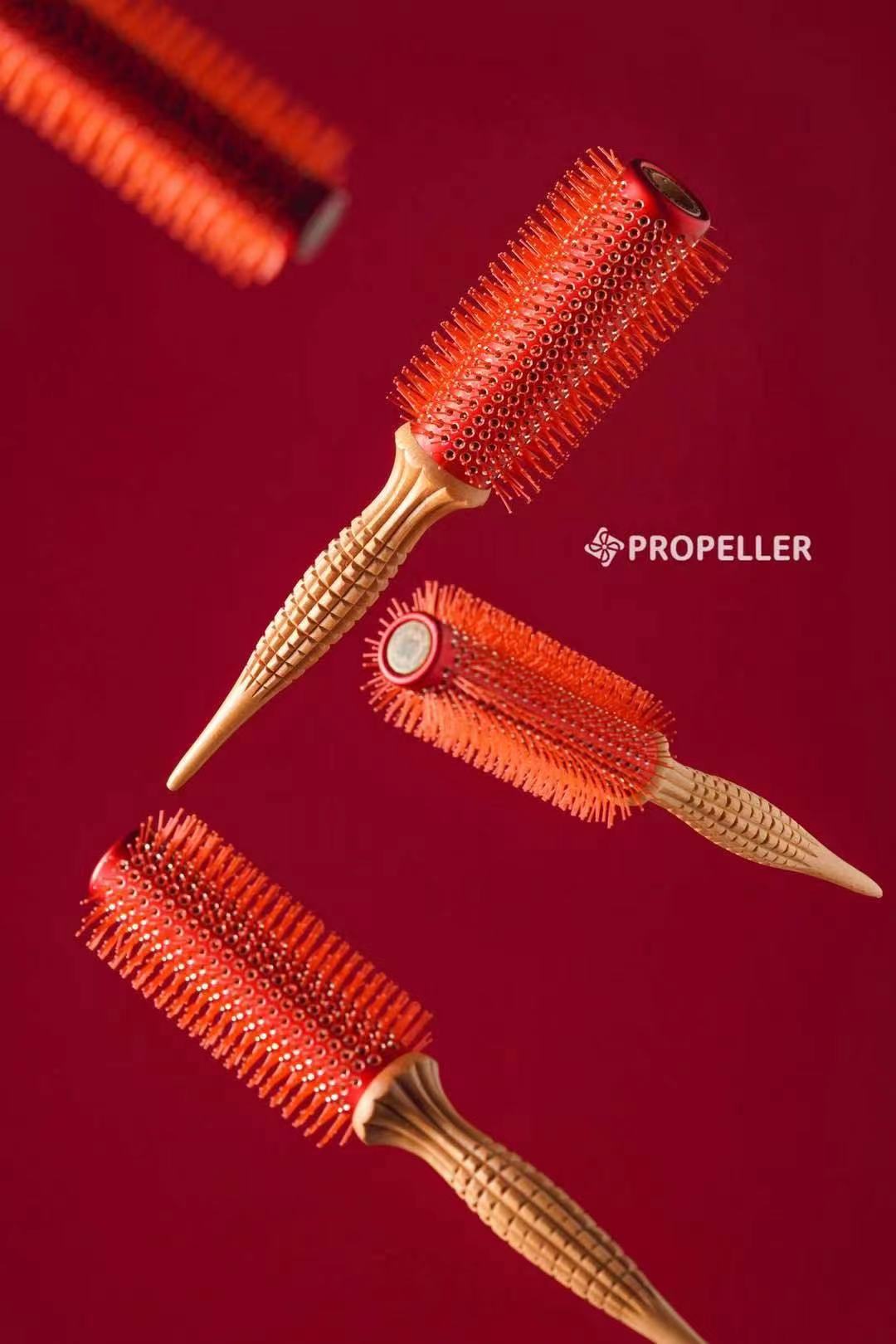韩国PROPELLER泡泡卷发梳毛滚梳受损发质铝芯卷梳抚平毛躁内扣