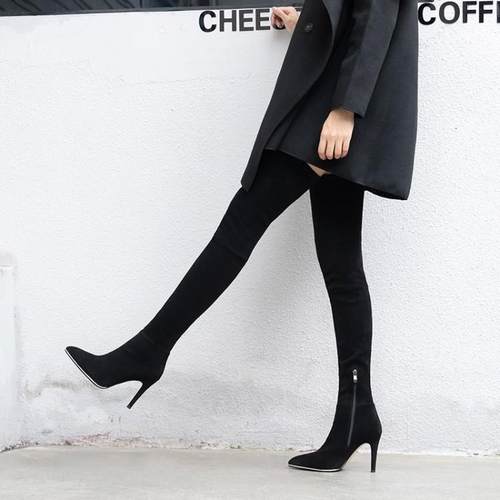 mk细跟真皮女靴子