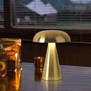 酒吧餐桌台灯无极调光客厅卧室氛围灯电镀铁艺LED灯桌面可调光