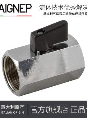 安耐AIGNEP 铜镀镍 双内螺纹迷你球阀 G内直 06065 乐可利
