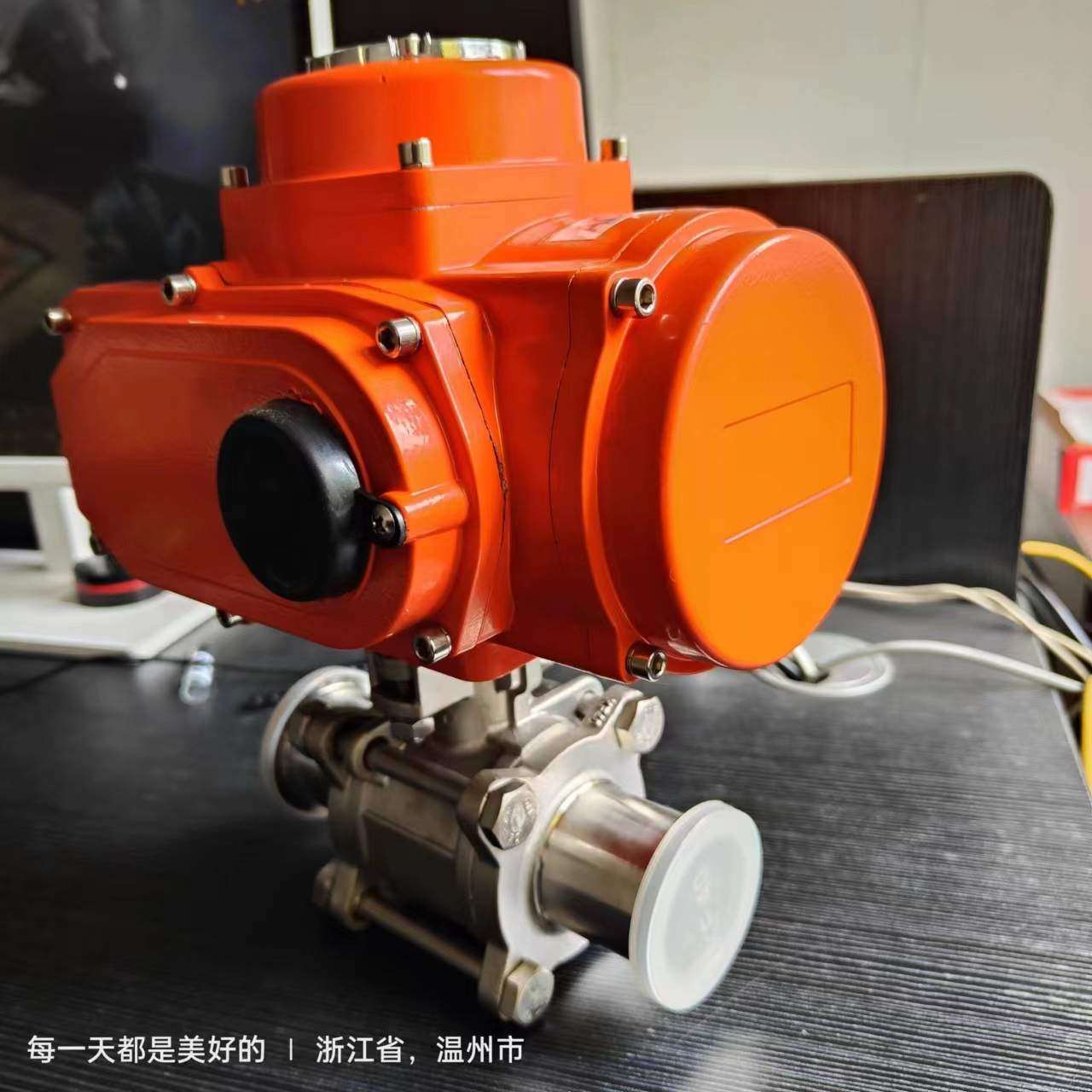 气动真空球阀三片式气动真空球阀卡箍法兰连接GUQ-KF ISO