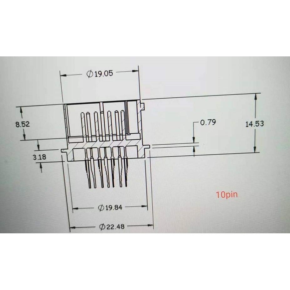 气密10pin航空插座+航空插头