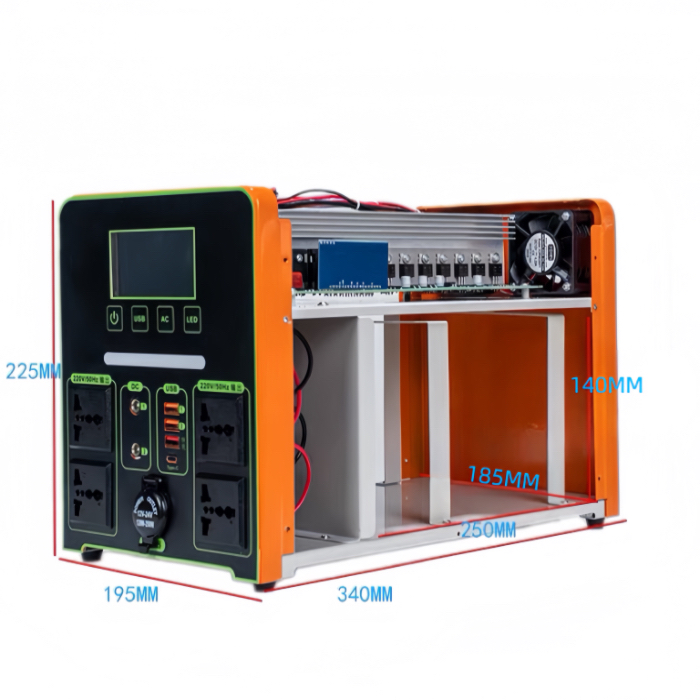 户外移动电源套料逆变器3串4串220V1000W纯正弦波机箱外壳DIY套件