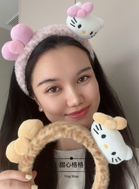 舒适防滑~高版本猫咪洗脸发箍
