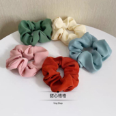 糖果小肠圈 大肠圈头绳韩国发圈发饰 温柔系发圈纯色简约发绳法式