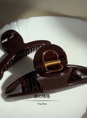 韩国进口U型夹～深巧克力色抓夹