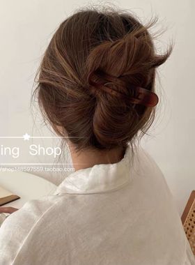 Ying.气质温婉好用~韩式大号盘发夹鸭嘴夹磨砂后脑勺抓夹韩国夹子