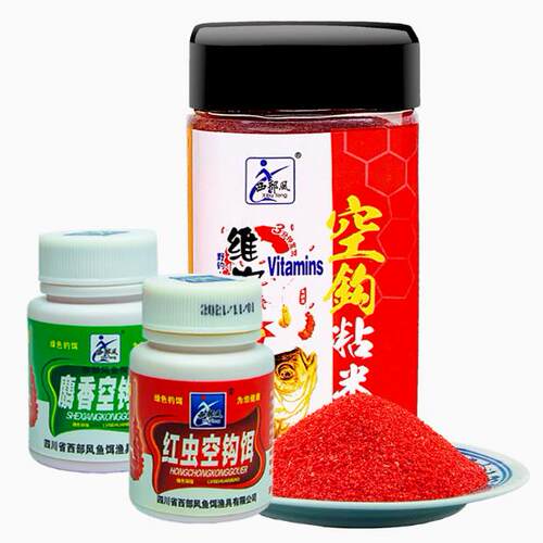 西部风摇三摇饵料野钓专用钓鱼粘粉空钩粘米粘饵鲫鱼沾红虫套装0