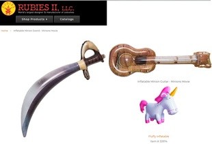 带包装 儿童充气玩具 吉他 我 卑鄙