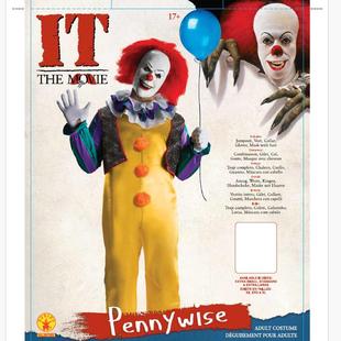 #成人带商标 小丑回魂 带软胶带假发头套 IT Pennywise