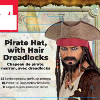男士带假发海盗帽PirateHat