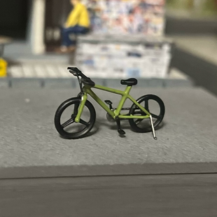 1/64自行车 迷你单车模型 64比例场景配件摆件