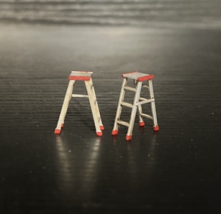 1/64梯子64比例场景配件摆件修理厂工具