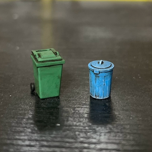 EZ 1/64垃圾桶 微缩场景摆件 修理厂工具模型