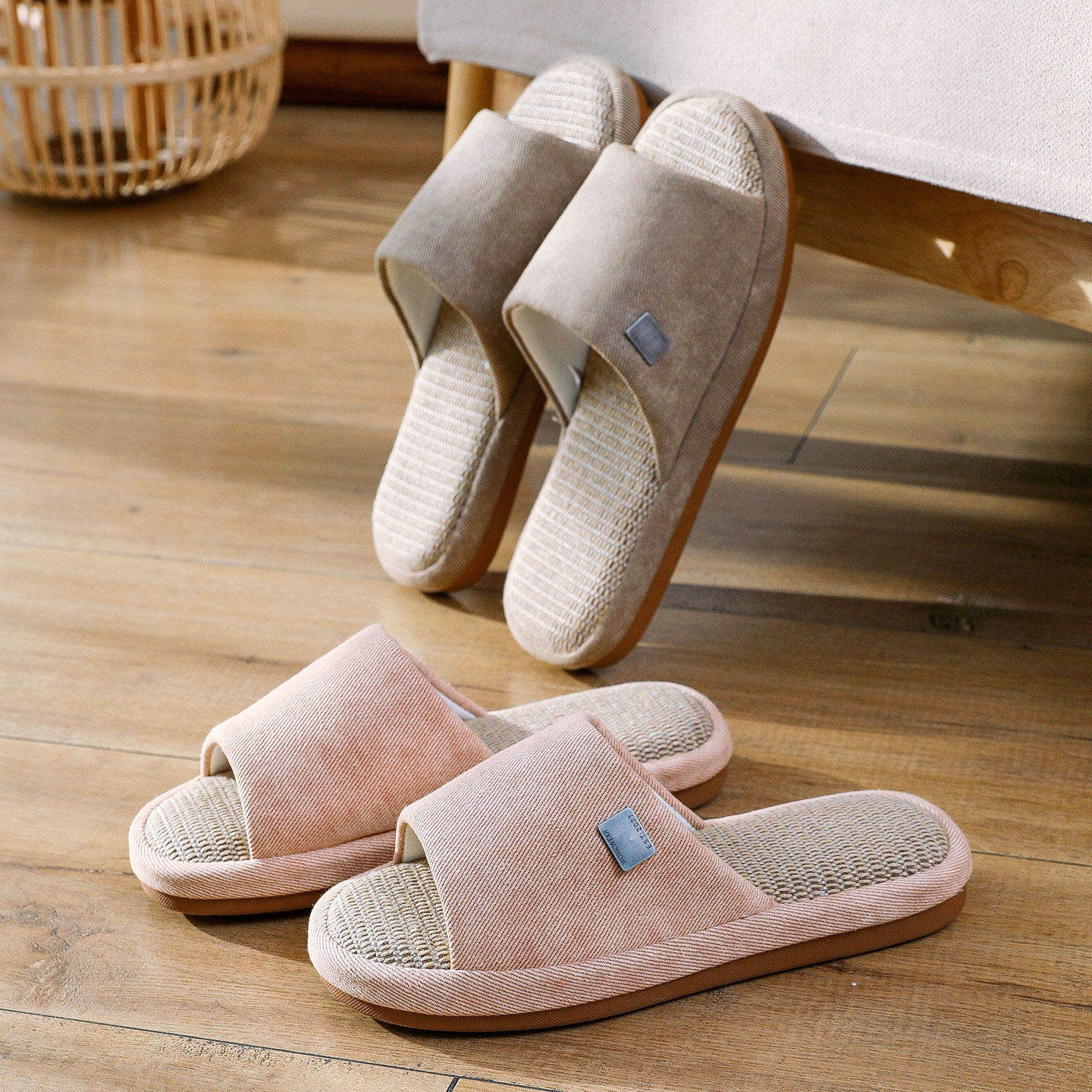 亚麻拖鞋女夏季室内家居家用防滑居家地板四季情侣棉麻布拖鞋男士,居家布艺,居家亚麻拖鞋,淘宝优惠券,粉丝福利购,淘宝优惠卷