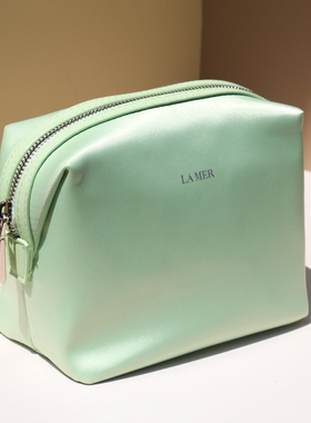 LA MER 海蓝之谜翠绿色化妆包绿色洗漱包 旅行包 收纳袋国内柜台