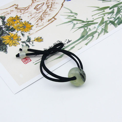 天然岫玉多款选择平安扣头绳