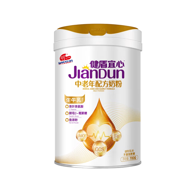 明一健盾宜心中老年配方奶粉罐装700g