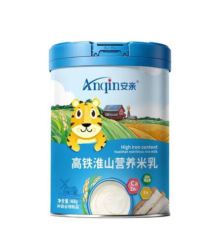 安亲营养米乳高铁淮山原味纯营养铁锌钙胡萝卜营养米乳468g罐装