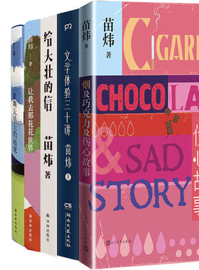 苗炜作品5册 烟及巧克力及伤心故事+文学体验三十讲+给大壮的信+星期天早上的远足+让我去那花花世界 作者:苗炜 著