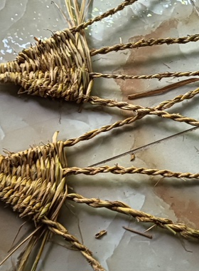 纯手工 编织 稻草鞋 半成品 体验活动 红色文化活动 拍10双起发货
