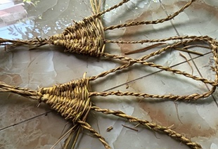 纯手工 编织 稻草鞋 半成品 体验活动 红色文化活动 拍10双起发货