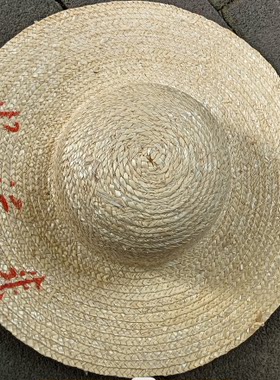 农民草帽草编遮阳帽农用田园钓鱼防嗮帽男工地纯手工编织麦草帽