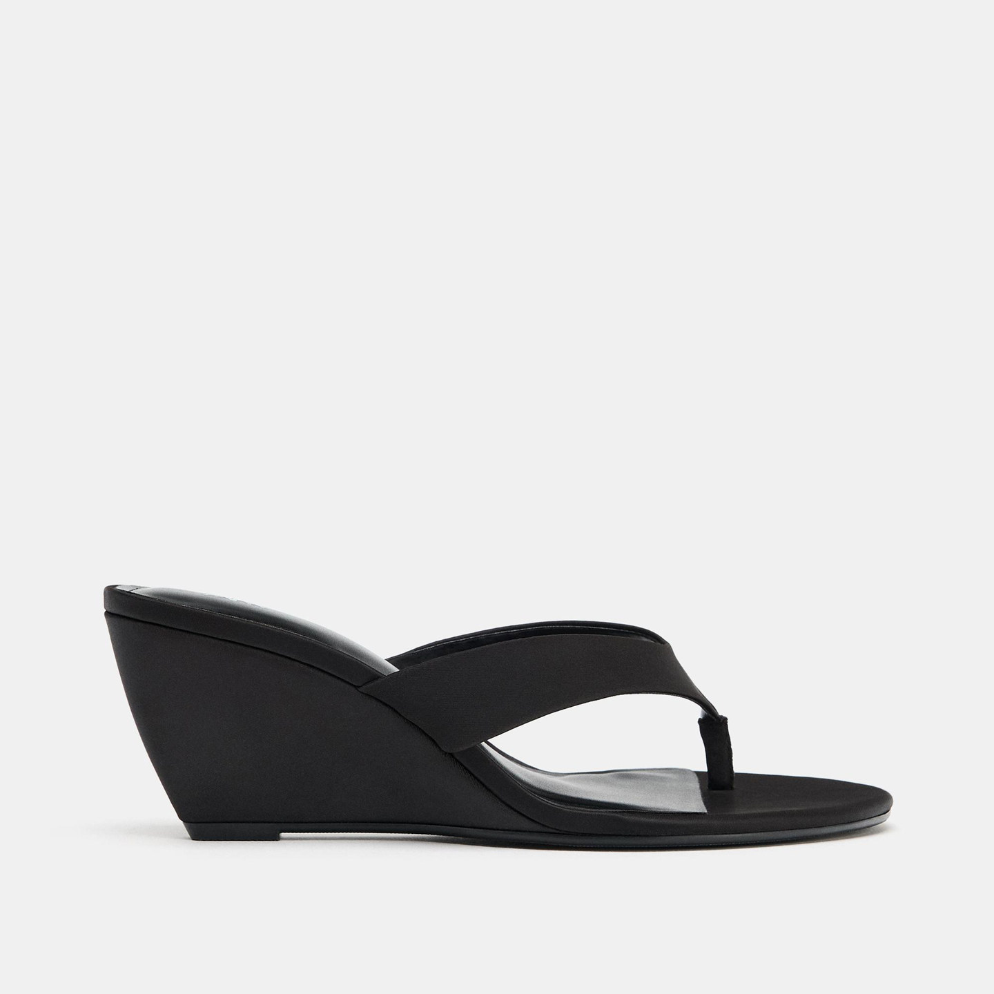 ZA2026春夏新款女鞋夹脚拖鞋女圆头高跟坡跟凉鞋人字拖3330710800