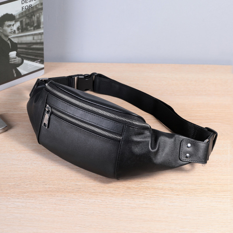2025新款男真皮腰包头层牛皮休闲挎包多功能手机腰包户外时尚胸包,箱包皮具/热销女包/男包,男士包袋,淘宝优惠券,粉丝福利购,淘宝优惠卷
