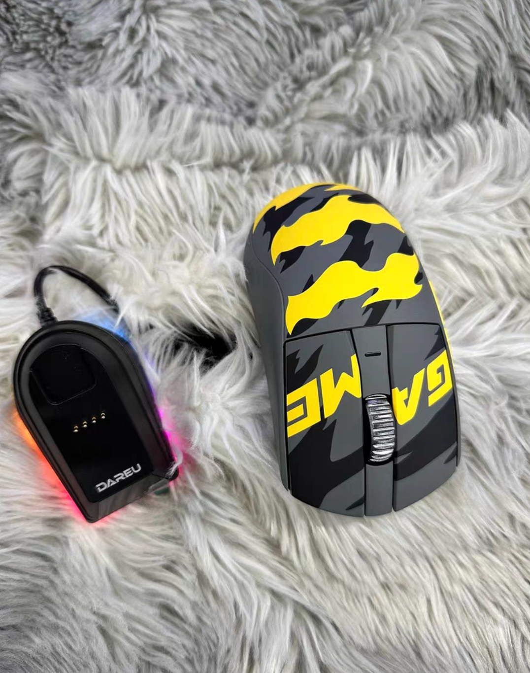 达尔优cm610v2max双模无线鼠标带充电底座网吧同款