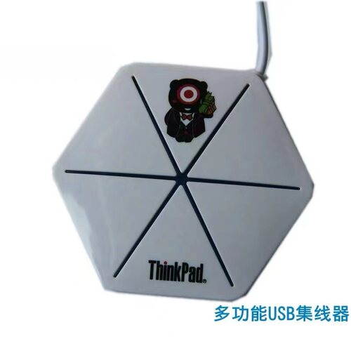 联想ThinkPad多功能usb2.0扩展器hub集分线一拖6口USBTF/SD读卡器