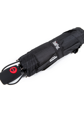 联想Thinkpad 三折自动开收伞全自动伞成人男女晴雨车载黑色商务